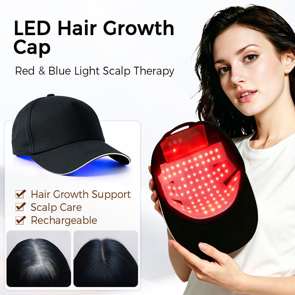 Hair Care Nutrition - LED Saç Çıkarma Bonesi Kırmızı Mavi
