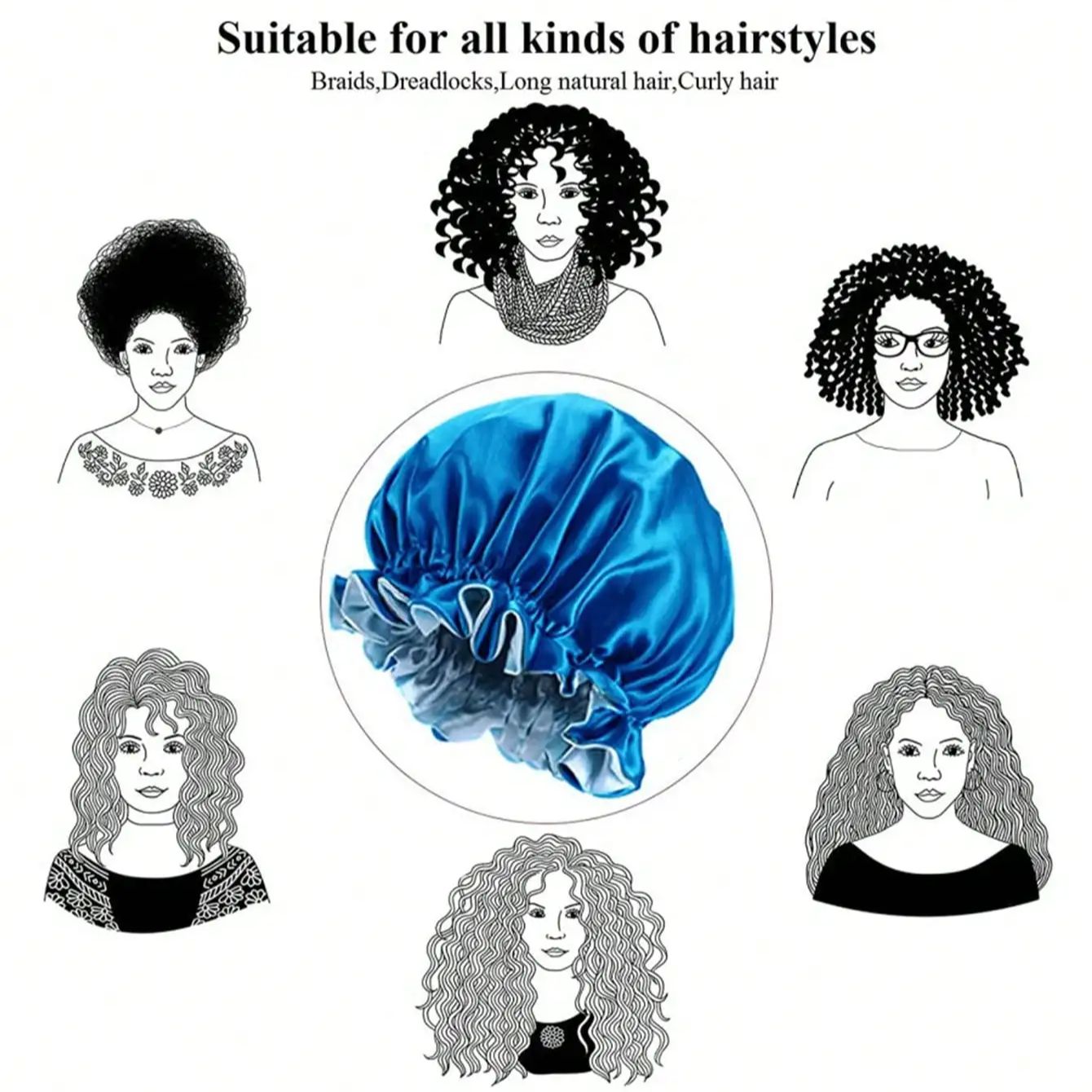 1 adet İki Renkli Saten Şapka  - Satin Hair Bonnet incelemesi ve fiyatı